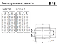 B24/48 - розеточна вставка (1-24)