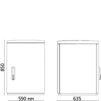 Шафа F4 850/635 гладка поверхня 590x850x635 мм, настінна
