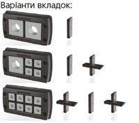 KDS-Set 8/16 BK набор - рамка с перегородками 1х 2 вставки и 2х 4 вставки