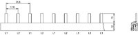 Шина 2п - крок 17,8мм - 10мм² - штирьова "L" (2S10L56S0A00-01)