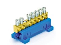 Клема нейтральна - 7х10 мм² - 63 A/690 В - на поверхню