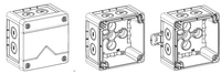 Abox Pro 025-2,5²/sw розподільча коробка, 92х92х60 мм, IP66 полікарбонат чорна