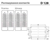 D64/128+PE - розеточная вставка (1-64)