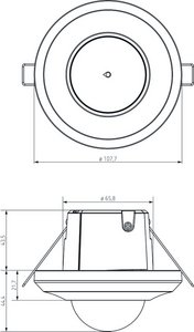 Датчик присутності LUXA 104 S360-200-24 DE-UP WH