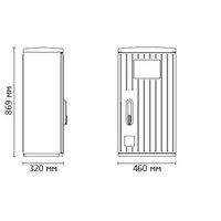Шафа X00 850/320 ребриста поверхня 460x869x320 мм, IP 54
