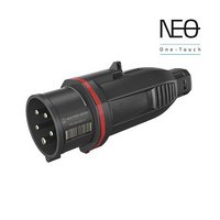 Штекер NEO 5п. 16А 400В, на кабель, пружинний WAGO затиск, One-touch