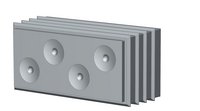 KDS-DES 4X7,5 GR - уплотнительная вставка 42,7 х 20,3 мм с мембранными вводами
