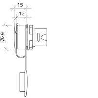 Вхід USB тип C, мама-мама, пластиковий обідок