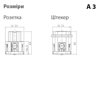 A3+PE - розеточна вставка