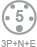 5 полюсов (3P+N+E)